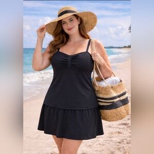 Jessica London | A-Line Two-Piece Skirtini Set | Size 14 | Classic Chic